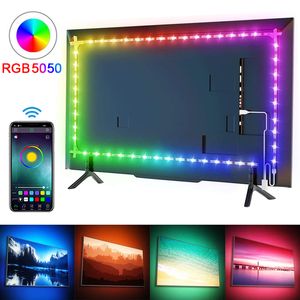 RGB 5050 LED Strip Light Control Bluetooth App Control 5V USB LED TAPE TAPERING SIDE DIED