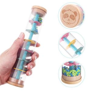 Tambores Percussion 1pc Baby Rainmaker Cilindro Instrumento de som com cor de chuva de cor brilhante para bebês infantil criança 230216