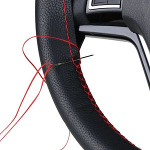 Coprivolante fai da te in morbida microfibra finta pelle per auto con filo dell'ago Accessori per lo styling resistenti all'usura