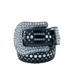 Cintura Bb cintura di design da uomo cinture in pelle di lusso per donna placcato argento hardware fibbia con strass cintura lucida ragazze classiche cinture di lusso con lettera vintage