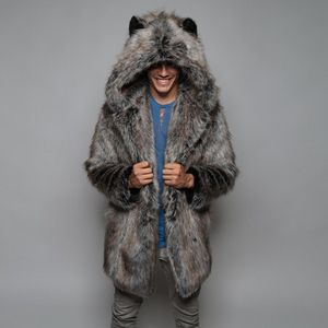 Men's Fur Faux Casual Imitation Jacket Coat Winter Warm Mink s Long 230216