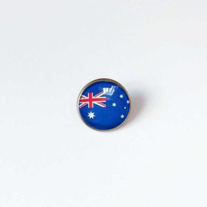 Partys Australien National Flag Brosch World Cup Football Brosch High Class Banquet Party Gift Decoration Crystal Commemorative Metal Badge