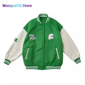 Herrjackor American Sty Broidy Pu Ather Baseball Jacket Män rockar Autumn Winter New Fashion School Uniform Tickets Jackor 021623H