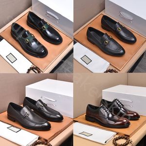 Designers Shoes Men Fashion Loafers Genuine Leather Mens Business Office Work Formal Dress Shoes Brand Designer Party Wedding Flat Shoe With box