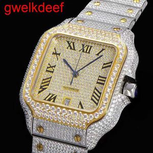 Наручные часы Роскошные часы на заказ Bling Iced Out Часы из белого золота с муасс-анитом и бриллиантами Watchess 5A Высококачественная репликация Механические I5X8 PZG001