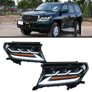 2 peças da luz da cabeça do carro do automóvel dos pces para faróis drl da substituição do farol do diodo emissor de luz de toyota land cruiser 20 08-20 15