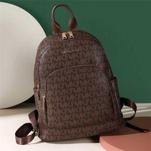 Mochila feminina impressa Primavera e ver￣o Novo mochila anti-roubo de grande capacidade mam￣e bolsa