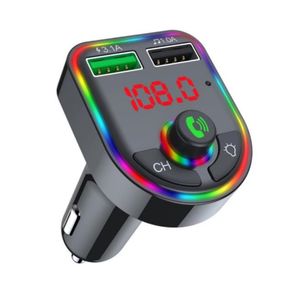 Bluetooth F5 F6 Transmitters Colorful Light Car MP3 Player Wireless 5.0 FM Wireless Handsfree Car Kit
