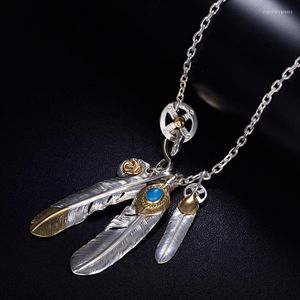 Pendant Necklaces SP Taijiao Chain Set Takahashi Goro Style Feather Necklace Women's Men's Sweater Pendants For Jewelry Man