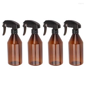 Garrafas de armazenamento Spray vazio Pulverizador de gatilho para serviço pesado marrom portátil 300 ml de cabelo reutilizável para óleos essenciais