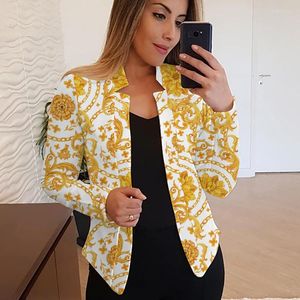 Kadınlar Suits Blazer Kadın Moda Baskısı Sıradan Küçük Takım Kısa Kadınlar