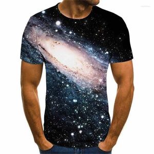 Camisetas masculinas de camiseta masculina estilo de moda de estilo de rua 3d Four Seasons Fit Galaxy Pictures Y2K Clothing