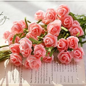 Decorative Flowers Artificial Rose Fake Single Branch Floral Wedding Christmas Birthday Party Decoration DIY Valentine's Day Bouquet