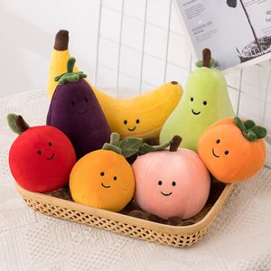 Creativo Fruit Party Doll Banana Peluche Bambole Giocattoli Pesca Melanzana Pera Cuscino Regalo per bambini D96