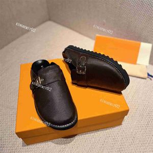 Designer Slipper Cosy Flat Sandals Calfskin Mules Clogs Denim Letter Printing Comfort Casual Shoes Platform Easy Sandal Fashion Womens