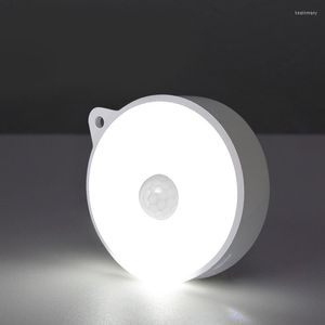 Night Lights Body Induction Light Home Corridor Smart Wardrobe Aisle Stairs Rechargeable Wireless Bedroom Wall Hanging LED