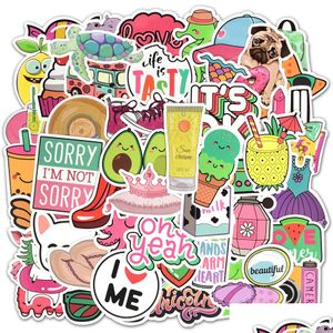 Novelty Games 50 Pcs Waterproof Beach Style Vinyl Stickers For Water Bottle Laptop Book Computer Phone Pad Teen Girls Diy Cute Gifts Dh6Vq