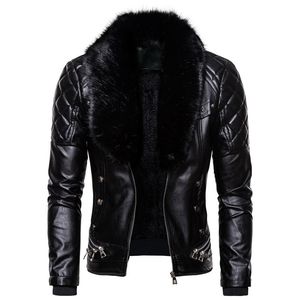 Giacche da uomo Inverno Uomo Vintage Moto 2023 Foderato in pelliccia Risvolto Giacca finta Cappotto in pelle scamosciata calda Uomo 230217