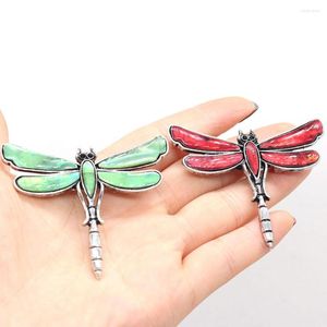 Pendant Necklaces Yachu Abalone White Shell Natural Dragonfly Brooch Jewelry MakingDIY Necklace Hanging Accessories Charm Gift Deco50x62mm