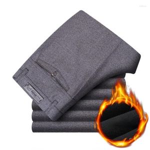 Herrenhosen Herren Fleece Warmer Freizeitanzug Winter Herbst Dicke klassische Business-Mode Stretchhose Männliche Markenkleidung Howdfeo