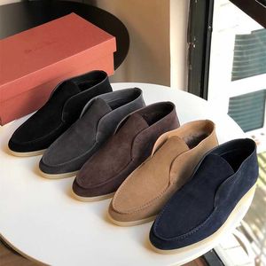 Italy Original Designer Shoes Rolopiana LP men's shoes are pure original high-bang Lefu leather plush one-footed wool-lined flat-bottomed warm snow