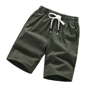 Men's Shorts 2022 Lined Cotton Linen Summer Casual Man Shorts Man Pants Bermuda Breathable Beach Boardshorts Pants Men Sweatpants Z0216