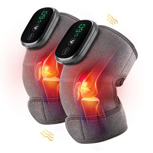 Leg Massagers Thermal Knee Massager Electric Joint Heating Vibration Massage Therapy Elbow Brace Arthritis Pain Physiotherapy Support 230217
