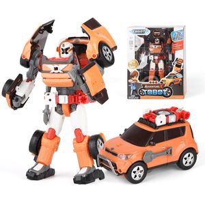 Action Toy Figures BigoverSeas Version Tobot Transformation Robot to Car Toys Korea Cartoon Brothers Anime Tobot Deformation Car Airplane Toys 230217