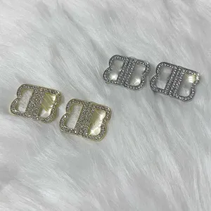 Fashion Earrings Stud For Women Designer Luxury Golden Silver Diamonds Earring Jewelry Womens Letter Hoop Dangle Earrings Ring 2302171BF