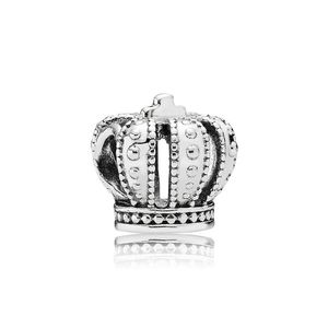 Аутентичный 925 Серебряная серебряная корона очарование для женских ювелирных ювелирных изделий для женской ювелирной змеи