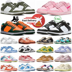 Medium Olive Low Running Shoes Män Kvinnor Sneakers Panda Triple Pink Miami Hurricanes Orange Hummer University Blue Unc Grey Fog Syracuse Mens Trainers Sports T6