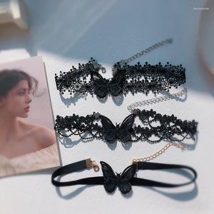 Choker Gothic Butterfly Lace Short Handmade Velvet Vintage Necklace For Women Stretch Jewelry Gift