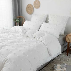 寝具セットノルディックスタイルの寝具セットソリッドカラーミニマリストのキルトカバーケースセットシート豪華な花のベッド布団カバー