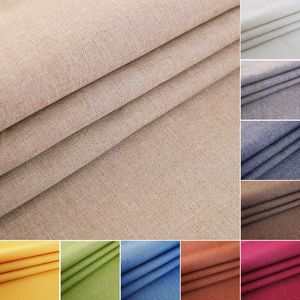 Klädtyg fast vanligt tunna möbler klädsel linnet polyester för soffa täck gardin sy material textil trasa