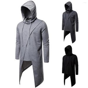 Men's Hoodies The 2023 European Yards Men Irregular Hooded Head Long Fleece Jackets Set