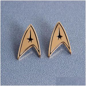 Tecknad accessoarer stjärna trek starfleet emalj brosch pins badge lapel legering metall mode smycken gåvor släpp leverans baby barn mat dh86g