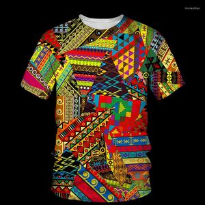 メンズTシャツアフリカンダンシキTシャツフォーク税関パッチワーク3Dプリントストリートウェアメンズファッション特大のシャツキッズTシャツトップス