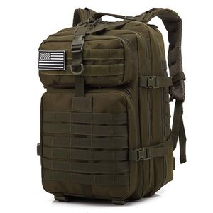 50L stor kapacitet Man Army Tactical Rackpacks Militära attackpåsar utomhus 3P Molle Pack för vandring camping jaktpåse2507