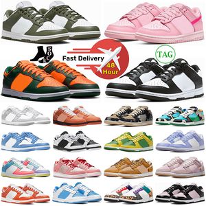 Medium Olive Low Running Shoes Men Women Sneakers Panda Triple Pink Miami Hurricanes Orange Hummer University Blue UNC Gray Fog Syracuse Mens Trainers Sports T4