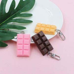 Keychains Simulation Food Pvc Key Chains Desserts Chocolate Cute For Men Women Friend Gift Car Bag Pendant Children's Toy