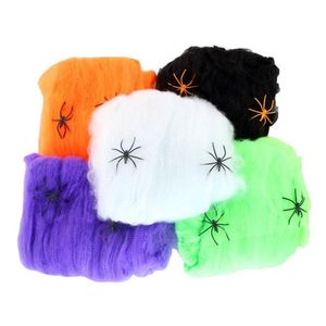 Halloween Supplies 5 Color Spider Web Stretchy Cobweb With For Party Ktv Props Bar Haunted House Decoration Wholesale Drop Delivery Dhu5Y