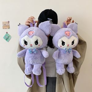 Kuromi Plush Dolls Plush Backpacksメイクアップバッグ素敵なCassia Dog Insハンドバッグガールズバースデーギフト4スタイルLT0015