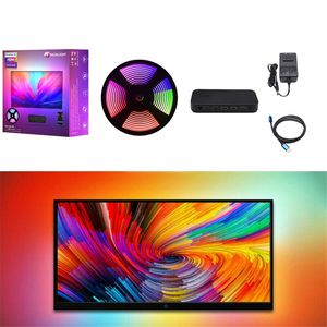 RGB LED Strip Light Smart Ambient TV Light Kit HDMI Sync LED Backlight WiFi Alexa Google Control LED Strip for HDMI TV Box