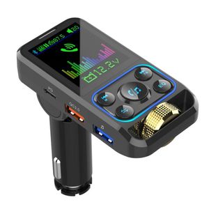 Bluetooth-Handy-FM-Transmitter BT-Autoladegerät PD3.0 QC3.0 FM-Transmitter mit buntem Großbildschirm BC83 Car Kit