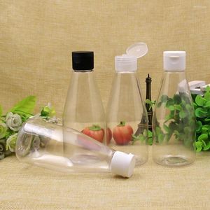 収納ボトル30pcs 200ml空のプラスチック透明な詰め替え可能なボトルシャンプー用のフリップキャップ付き液体ソープシャワージェル化粧品パッケージ