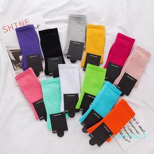 2023-Stocking Women Men 10 Colors Stockings Knee High Socks Fashion Socks Sports Football Cheerleaders Long Socks Cotton Multi Colors