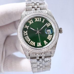 Orologi da uomo con diamanti alla moda Movimento meccanico automatico da 41 mm Orologi Vita impermeabile Cinturino in acciaio zaffiro Orologi da polso da lavoro Bracciale Orologi di lusso