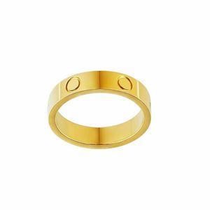 Любовь винтовое кольцо мужское кольцо Классическое роскошное дизайнерские ювелирные украшения женщины титановые стальные сплав с серебристым серебристым серебристым цветом никогда не исчезают - 4/5/6 мм