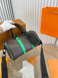Граффити маленькая двойная сумка по межку -телу: Keepall Bandouliere 25 Дизайнерские монограммы цветочные сумочка - идеально подходит для износа передвижения плеча
