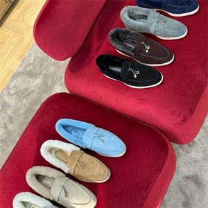 Italy Original Designer Shoes Rolopiana autumn winter new LP LOFO shoes wool genuine leather lazy people wear thick soles flat bottoms couples' single